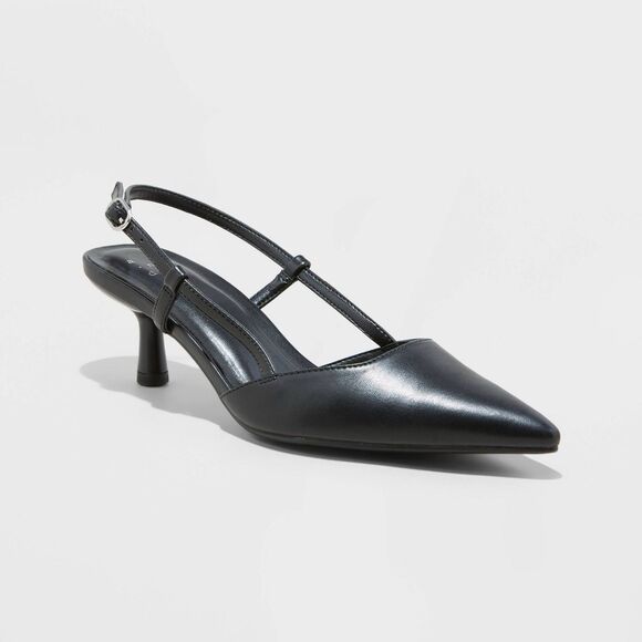 a new day Shoes - Women’s Annette Slingback Heels - A New Day Black 7.5